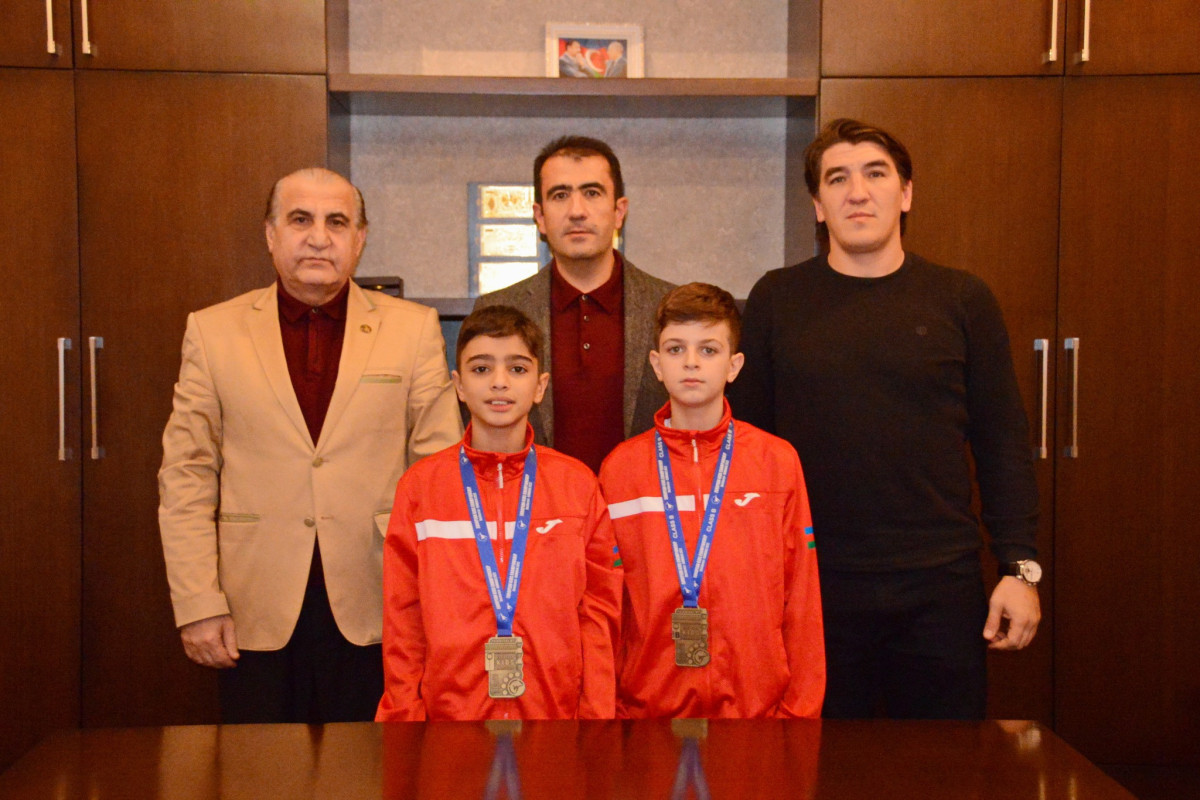 Taekvondo Federasiyasında Avropa çempionları ilə görüş - FOTO 